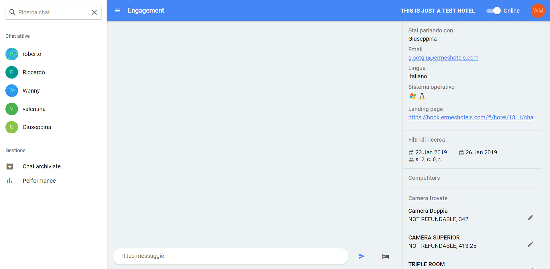 Engagement Chat Box